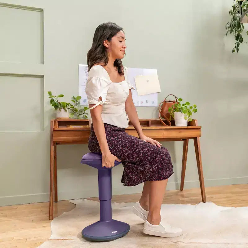Tabouret oscillant ECR4Kids Sitwell avec coussin, hauteur réglable, siège actif