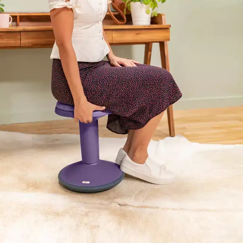 Tabouret oscillant ECR4Kids Sitwell avec coussin, hauteur réglable, siège actif