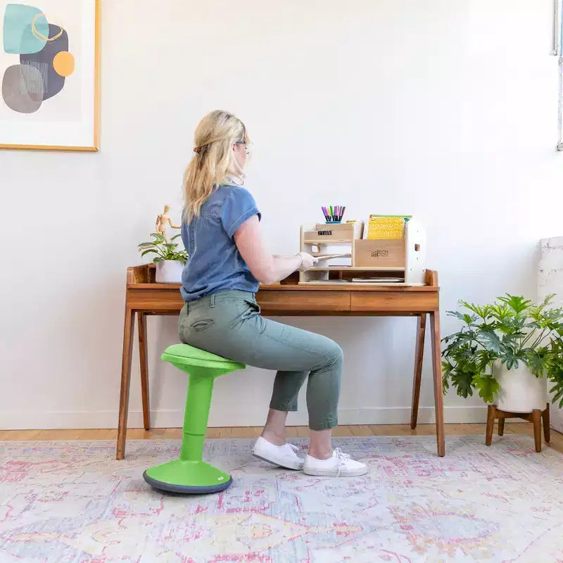 Tabouret oscillant ECR4Kids Sitwell avec coussin, hauteur réglable, siège actif