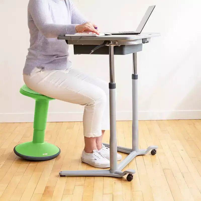 Tabouret oscillant ECR4Kids Sitwell avec coussin, hauteur réglable, siège actif
