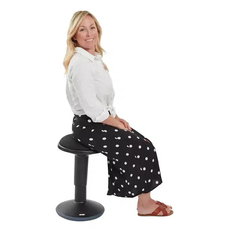 Tabouret oscillant ECR4Kids Sitwell avec coussin, hauteur réglable, siège actif