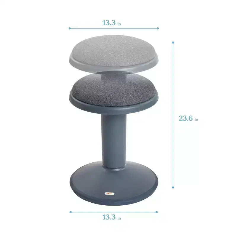 Tabouret oscillant ECR4Kids Sitwell avec coussin, hauteur réglable, siège actif