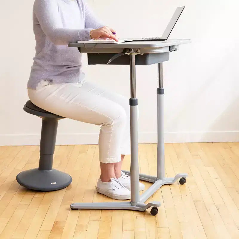 Tabouret oscillant ECR4Kids Sitwell avec coussin, hauteur réglable, siège actif