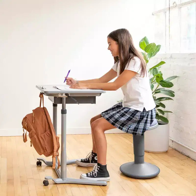 Tabouret oscillant ECR4Kids Sitwell avec coussin, hauteur réglable, siège actif