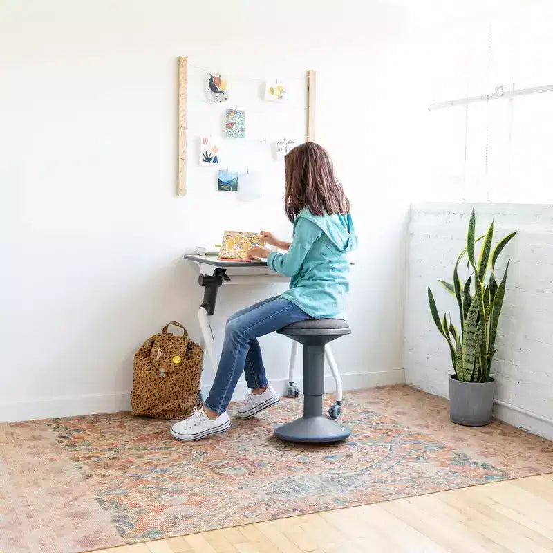 Tabouret oscillant ECR4Kids Sitwell avec coussin, hauteur réglable, siège actif