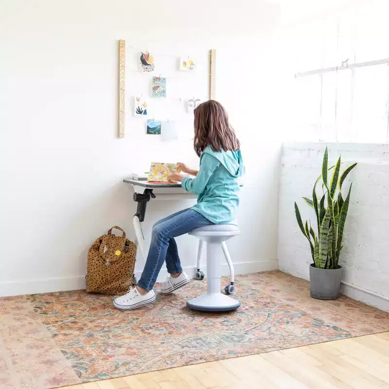 Tabouret oscillant ECR4Kids Sitwell avec coussin, hauteur réglable, siège actif