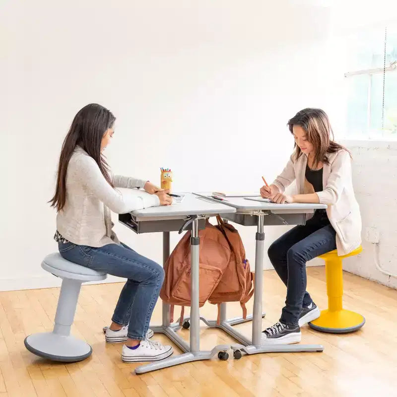 Tabouret oscillant ECR4Kids Sitwell avec coussin, hauteur réglable, siège actif