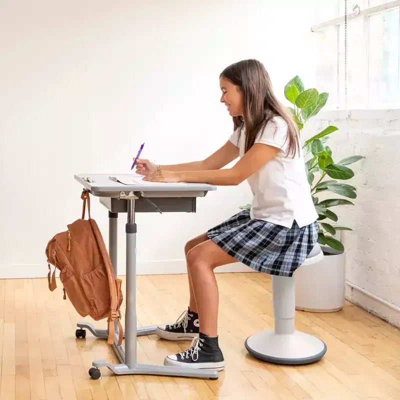 Tabouret oscillant ECR4Kids Sitwell avec coussin, hauteur réglable, siège actif
