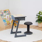 Tabouret oscillant ECR4Kids Sitwell avec coussin, hauteur réglable, siège actif