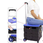dbest products Quik Cart Pro Caisse Roulante à Roues Utilité Enseignant avec Siège Panier Pliable Robuste avec Poignée