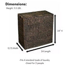 Panier à linge double BirdRock Home avec couvercle et intérieur divisé