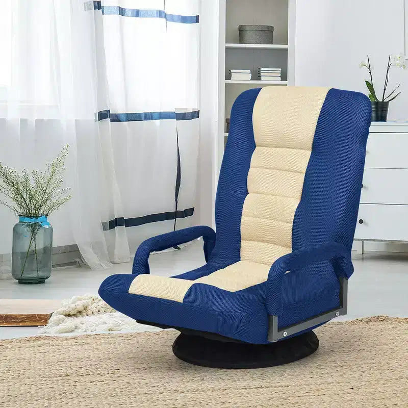 Chaise de jeu au sol pivotante à 360 degrés Costway avec dossier pliable et réglable