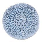 BirdRock Home Pouf Rond Repose-pieds Ottoman - Bleu Doux