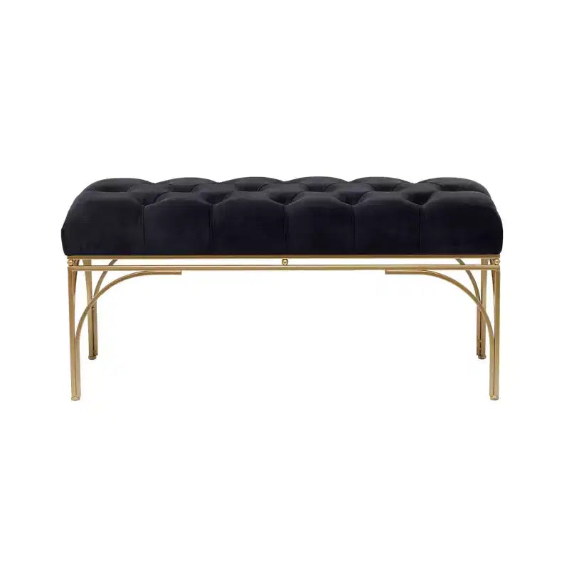 Banc rectangulaire en velours Glam - Olivia & May