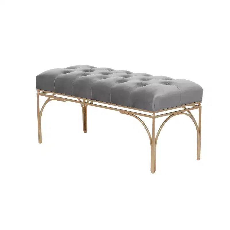 Banc rectangulaire en velours Glam - Olivia & May