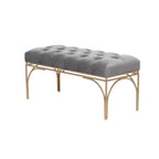 Banc rectangulaire en velours Glam - Olivia & May