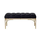 Banc rectangulaire en velours Glam - Olivia & May
