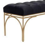 Banc rectangulaire en velours Glam - Olivia & May