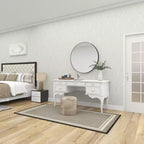 Pouf Repose-pieds Rond en Cuir de Vachette Contemporain - Olivia & May