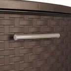Tour de rangement décorative Sterilite à 3 tiroirs en plastique tressé, paquet de 6, Espresso