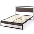 Suzanne Bamboo and Metal Platform Bed Frame with Headboard - Zinus