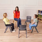 Lot de 4 chaises empilables en plastique pour écoliers, 14 po