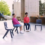 Lot de 4 chaises empilables en plastique pour écoliers, 14 po