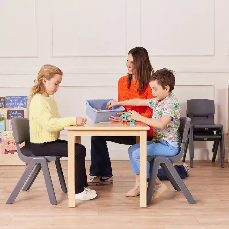 Lot de 4 chaises empilables en plastique pour écoliers, 14 po