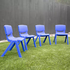 Lot de 4 chaises empilables en plastique pour écoliers, 14 po