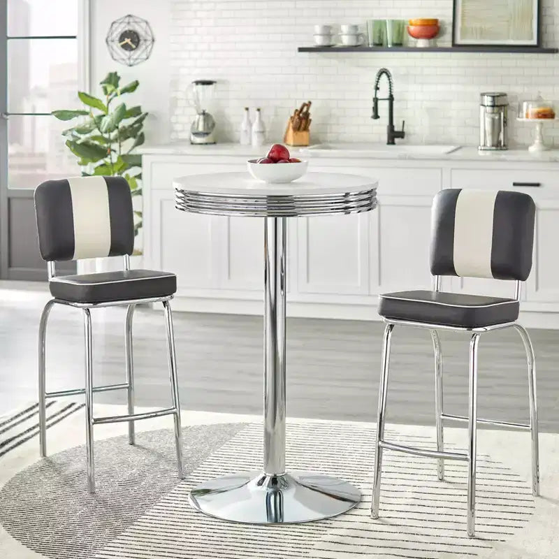 Lot de 2 tabourets de bar à hauteur de comptoir Raleigh Rétro 30 po - Buylateral