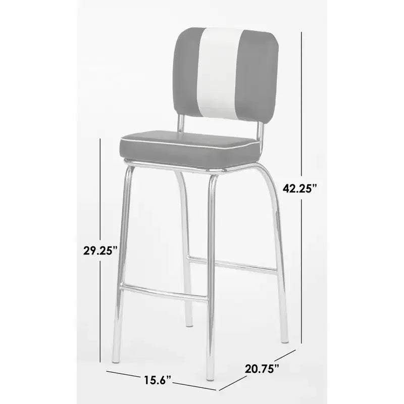 Lot de 2 tabourets de bar à hauteur de comptoir Raleigh Rétro 30 po - Buylateral