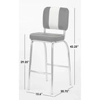 Lot de 2 tabourets de bar à hauteur de comptoir Raleigh Rétro 30 po - Buylateral