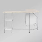 Bureau d'angle bicolore pour bureau à domicile avec rangement - Techni Mobili