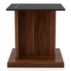 Table d'appoint Montreaux avec plateau en verre trempé - miBasics