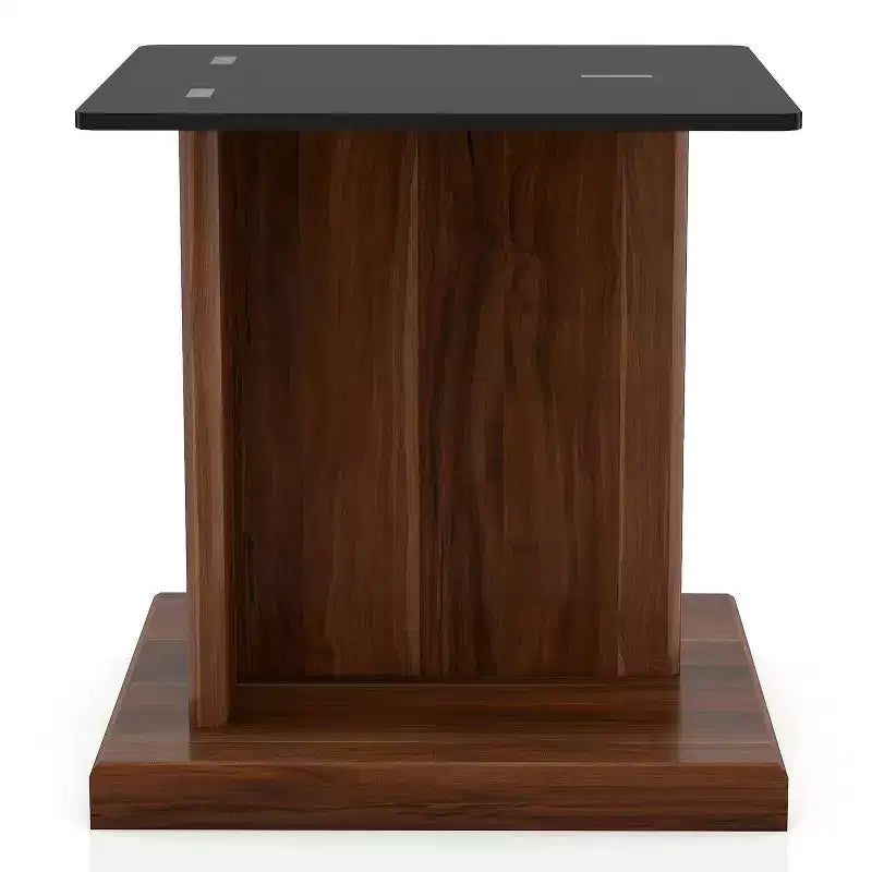 Table d'appoint Montreaux avec plateau en verre trempé - miBasics