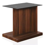Table d'appoint Montreaux avec plateau en verre trempé - miBasics