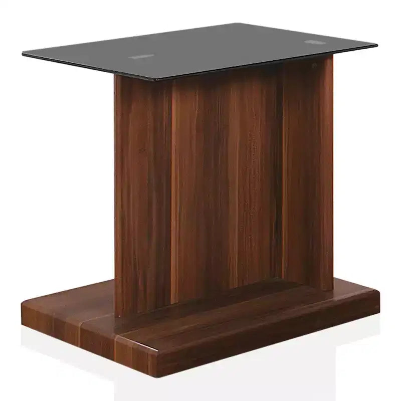 Table d'appoint Montreaux avec plateau en verre trempé - miBasics