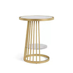 24/7 Shop At Home Table d'appoint ronde moderne Tinful