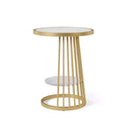 24/7 Shop At Home Table d'appoint ronde moderne Tinful
