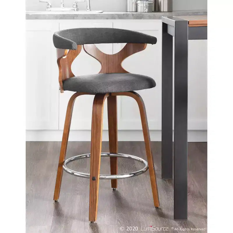 Lot de 2 tabourets de bar rembourrés Gardenia de hauteur comptoir - Lumisource