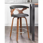 Lot de 2 tabourets de bar rembourrés Gardenia de hauteur comptoir - Lumisource