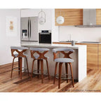 Lot de 2 tabourets de bar rembourrés Gardenia de hauteur comptoir - Lumisource