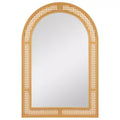 Northlight 36 Arched Lattice Weaved Decorative Wall Mirror
