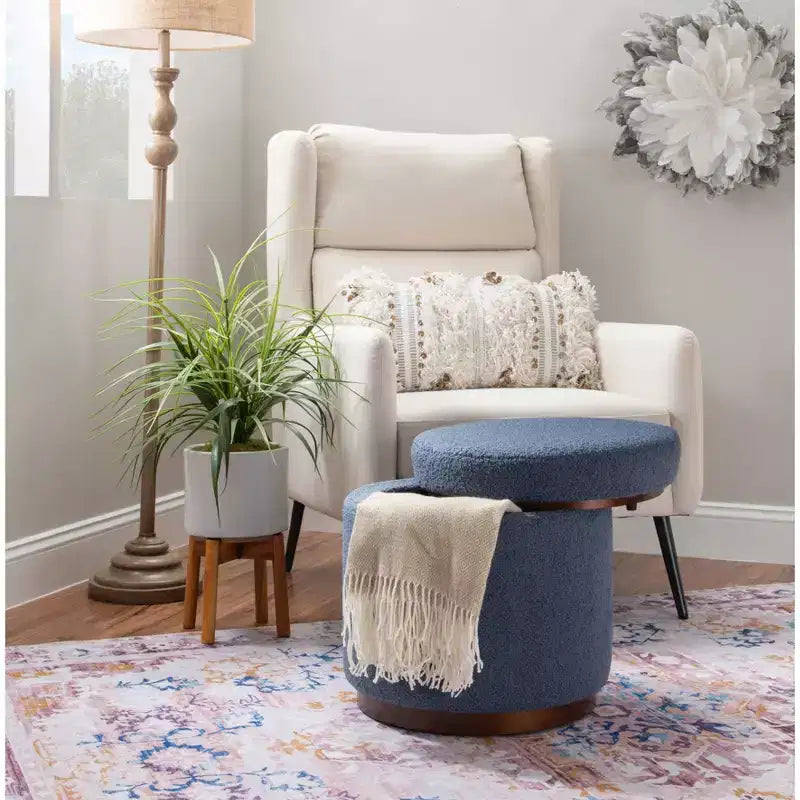 Pouf de rangement Blanche - Linon
