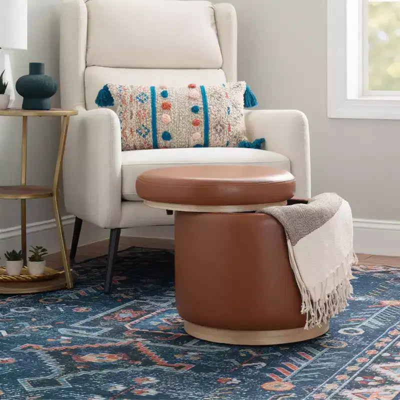 Pouf de rangement Blanche - Linon