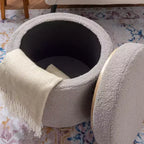 Pouf de rangement Blanche - Linon