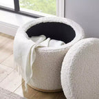 Pouf de rangement Blanche - Linon