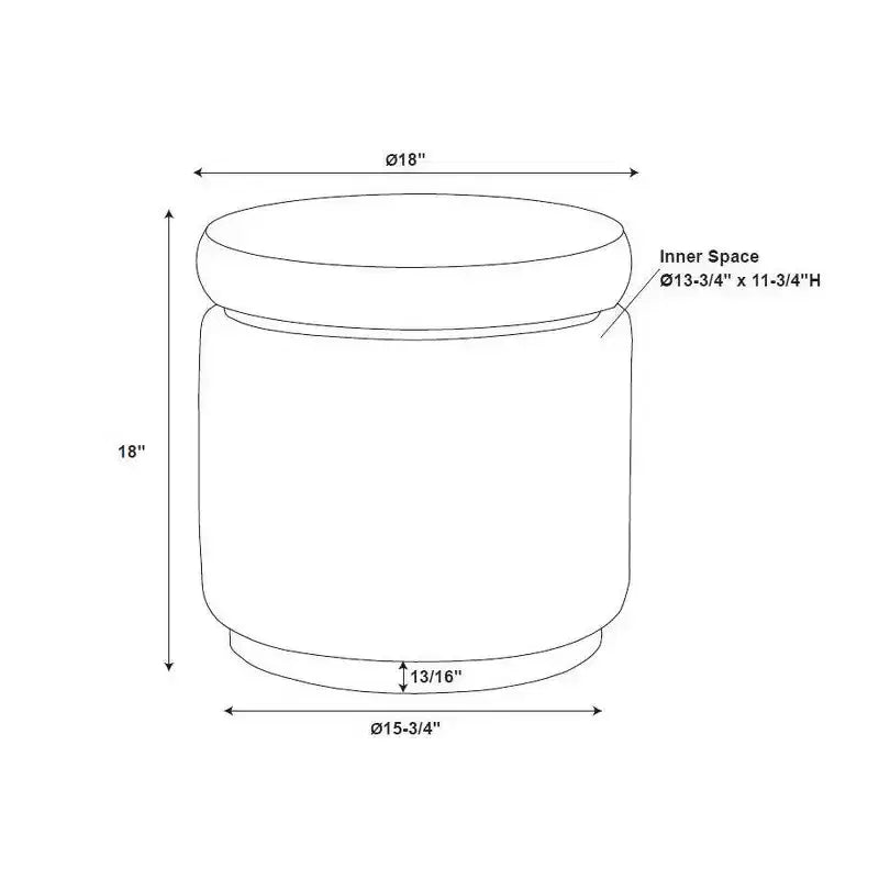 Pouf de rangement Blanche - Linon