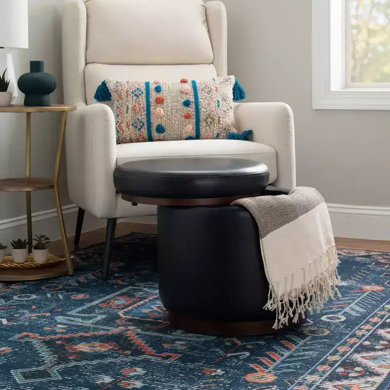 Pouf de rangement Blanche - Linon