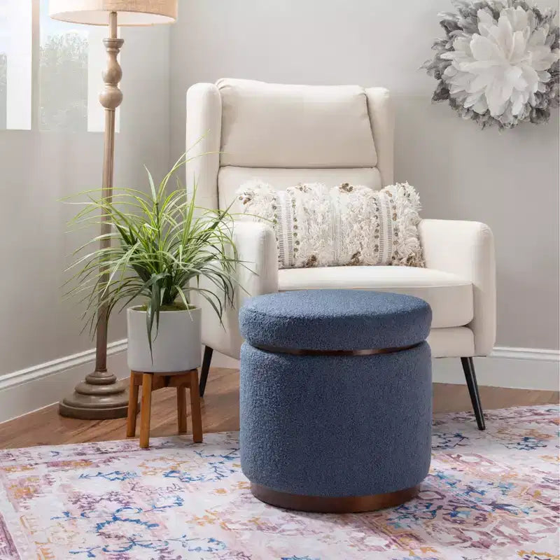 Pouf de rangement Blanche - Linon